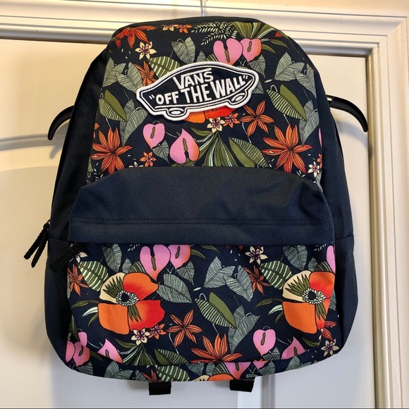 Large 27L Vans Botanical/Tropical/Floral/Hawaiian Realm Skater Backpack Realm